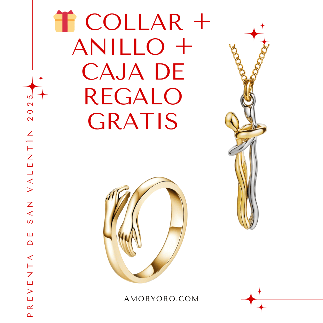 💝 Collar & Anillo Abrazo Eterno🎁